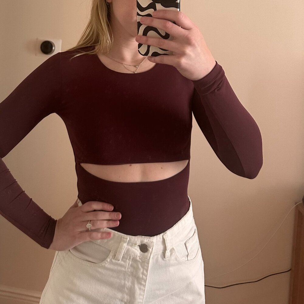 Aritzia Babaton Long-Sleeve Bodysuit with cutout NBW (Never Been Worn)